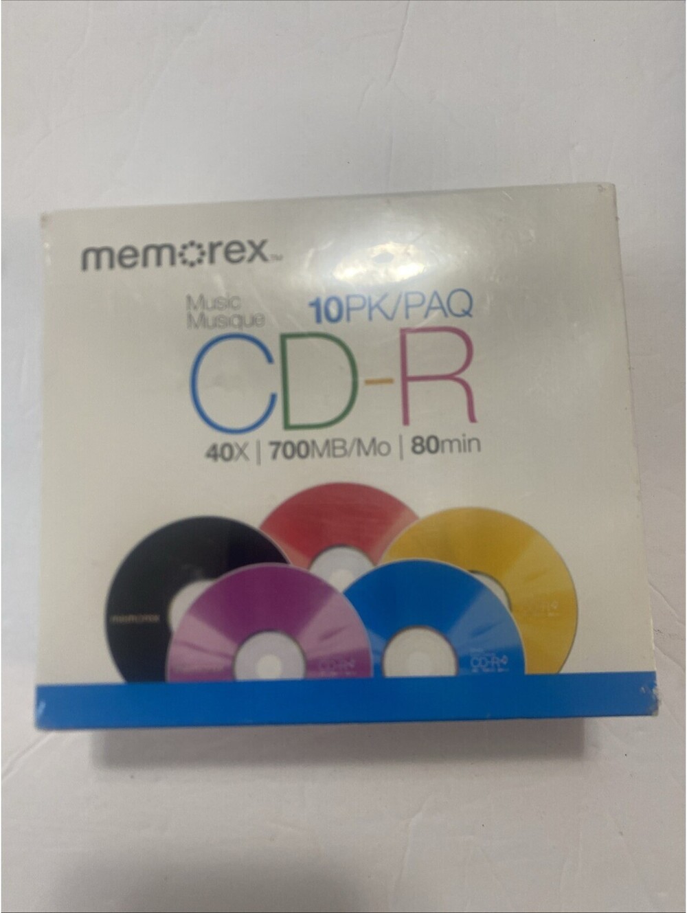 NEW Memorex CD-R 40x 700MB 80 Min 10 Pack Blank CD's Slim Jewel Cases SEALED